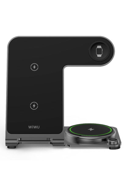 Wiwu Wi-W005 Armor 3in1 Hızlı Şarj Özellikli Magnetik Kablosuz Şarj Standı