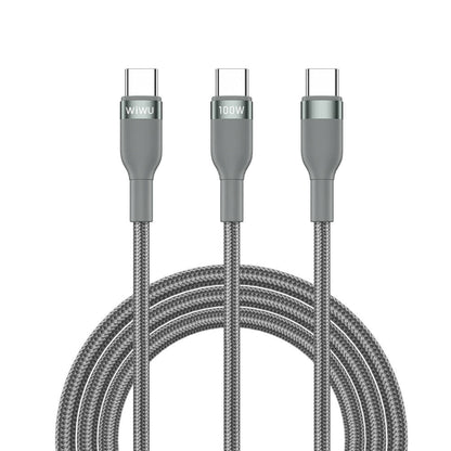 Wi-C029 Concise 2in1 Type-C Lightning Micro USB 100W 1.2M Hızlı Şarj Kablosu
