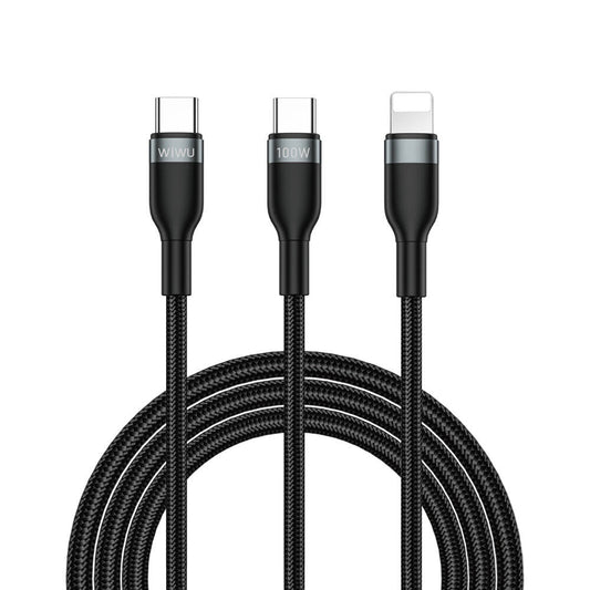 Wi-C029 Concise 2in1 Type-C to Lightning 100W PD 1.2M Şarj Kablosu