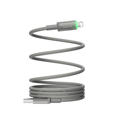 Wi-C081 Maglink Işıklı Magnetik USB-A to Lightning Hızlı Şarj Kablosu 1M