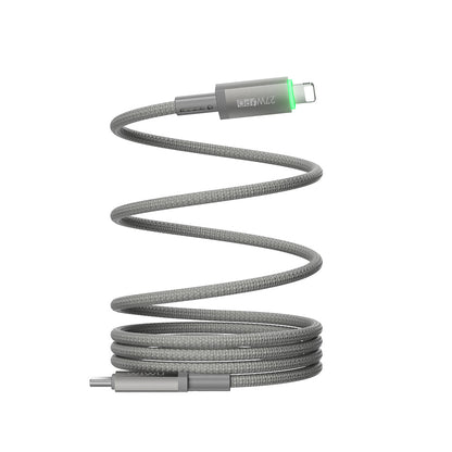 Wi-C083 Maglink Işıklı Magnetik Type-C to Lightning 27W Hızlı Şarj Kablosu 1M