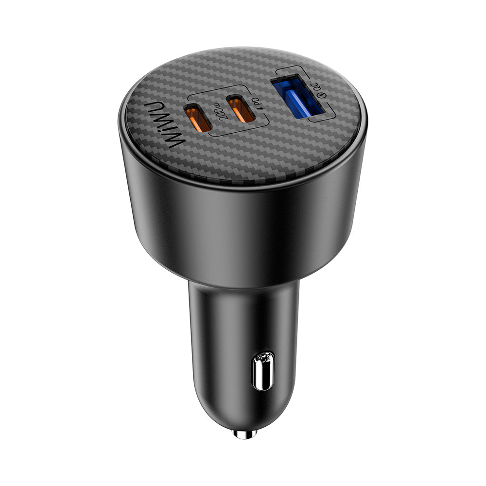 Wi-CC026 PD Type-C + USB-A Portlu 200W Aramid Fiber Araç Şarj Aleti