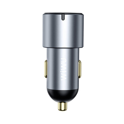 Wi-CC032 Nano Pro 60W Dual Type-C + USB-A Hızlı Şarj Özellikli Araç Şarj Aleti