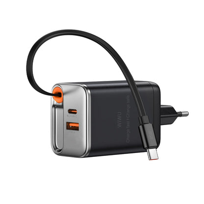 Wi-G021 Helix GaN USB-A to Type-C PD 45W Şarj Cihazı ve Kablo Set