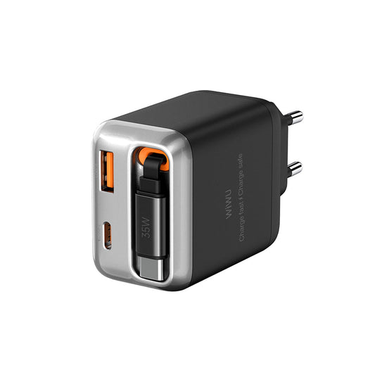 Wi-G029 Helix Serisi GaN Teknolojili PD 35W Type-C Kablolu Hızlı Şarj Seti