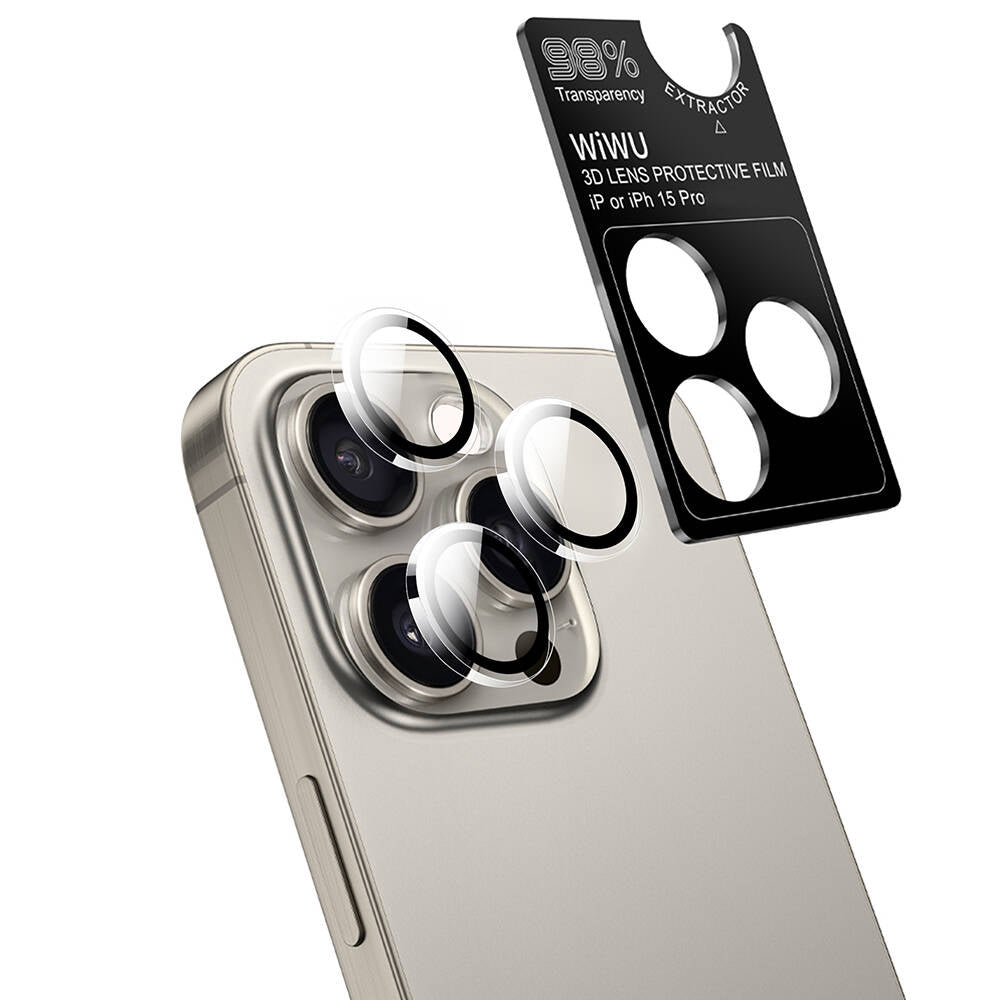 Wi‑IP002 iPhone 15 Ekran ve Kamera Lens Koruyucu Set