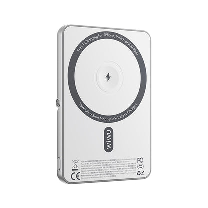 Wi-P034 Dijital LED Göstergeli Standlı Kablosuz Powerbank 5000mAh 15W