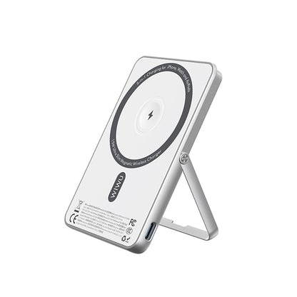 Wi-P034 Dijital LED Göstergeli Standlı Kablosuz Powerbank 5000mAh 15W