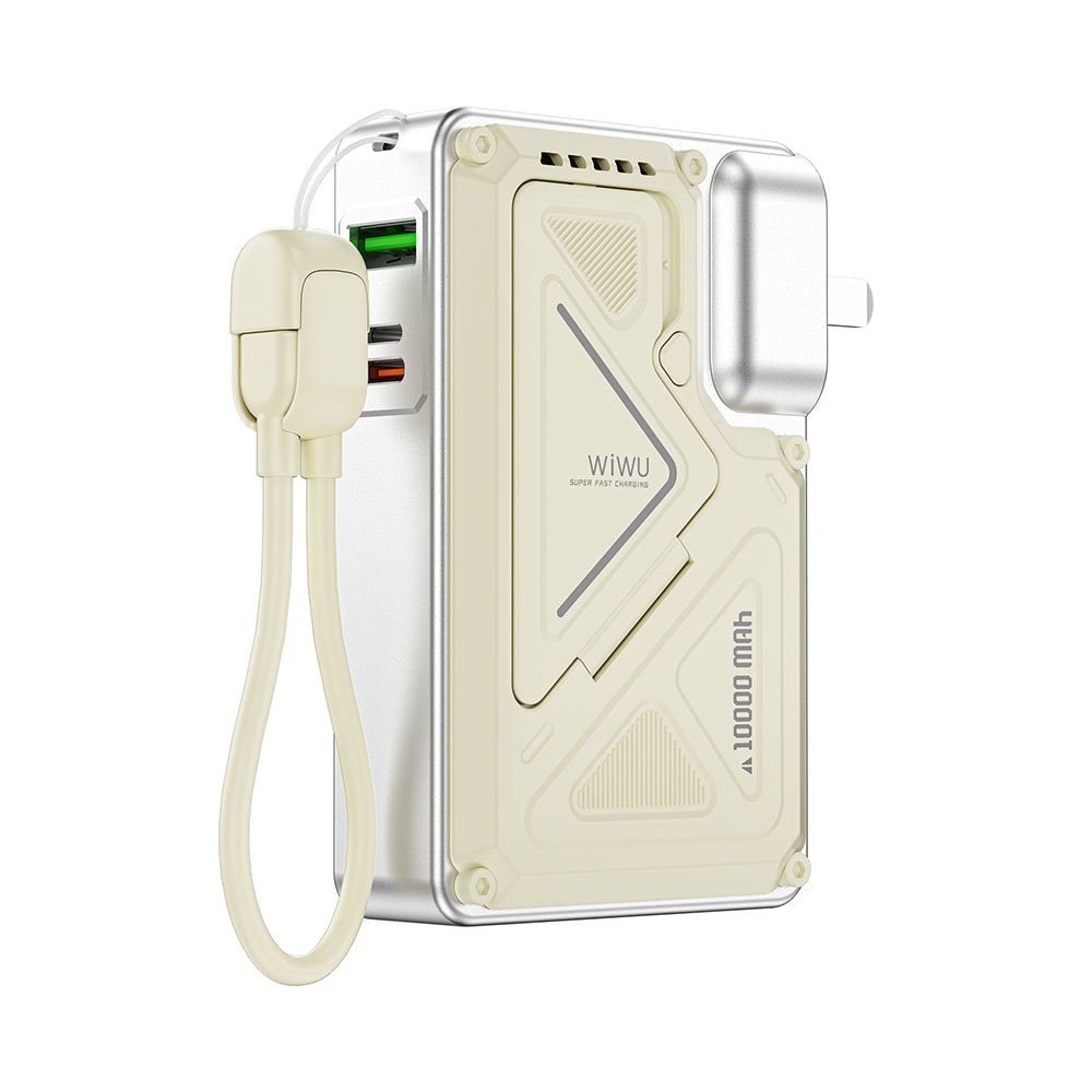 Wi-P057 Knight Serisi Wireless Type-C ve Lightning Kablolu PD Powerbank 35W 10000mAh