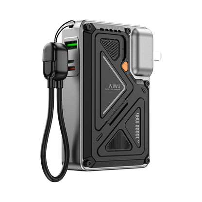 Wi-P057 Knight Serisi Wireless Type-C ve Lightning Kablolu PD Powerbank 35W 10000mAh