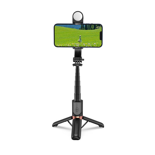 Wi-SE011 Dolgu Işıklı Teleskopik Tripod ve Mini Selfie Çubuğu