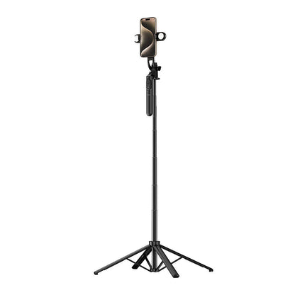 Wi-SE012 Canlı Yayın Dolgu Işıklı Teleskopik Tripod ve Selfie Çubuğu