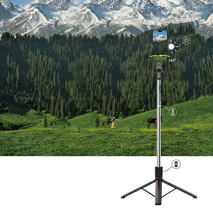 Wi-SE015 Dolgu Işıklı Teleskopik Tripod ve Selfie Çubuğu