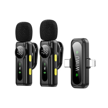 Wi-WM007 2in1 Type-C ve Lightning Portlu ANC Özellikli Kablosuz Yaka Mikrofonu
