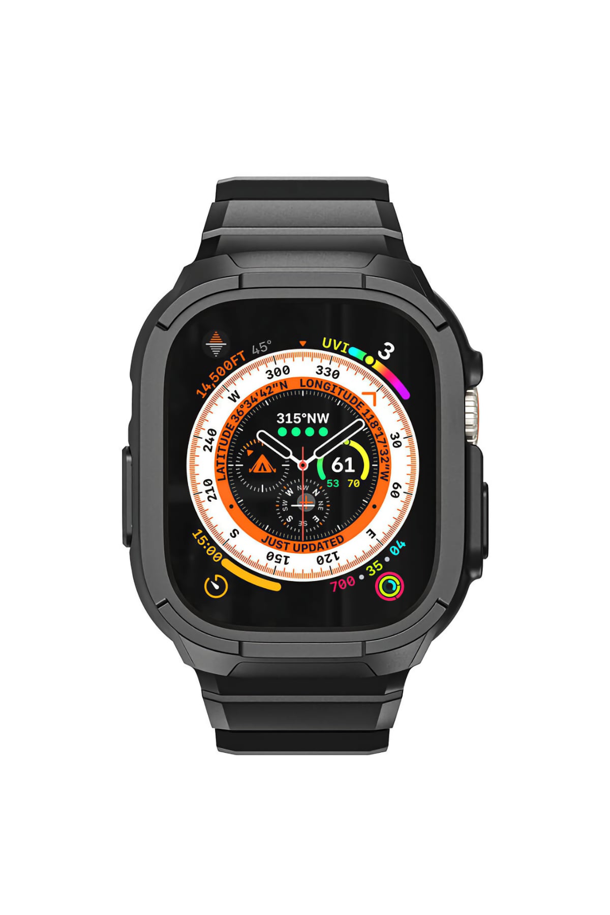 Wiwu Armor Apple Watch / Ultra Uyumlu Kasa Koruyucu Siyah