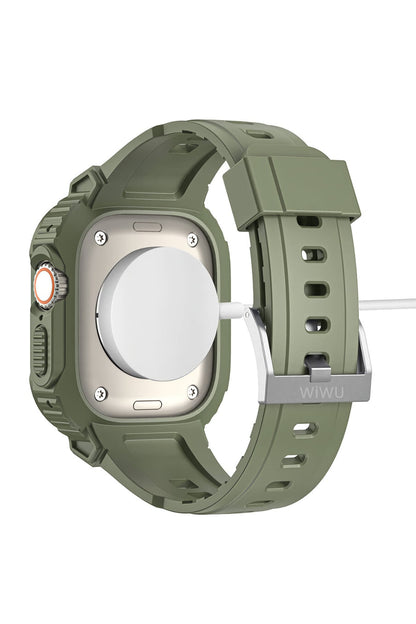 Wiwu Armor Apple Watch / Ultra Uyumlu Kasa Koruyucu Yeşil