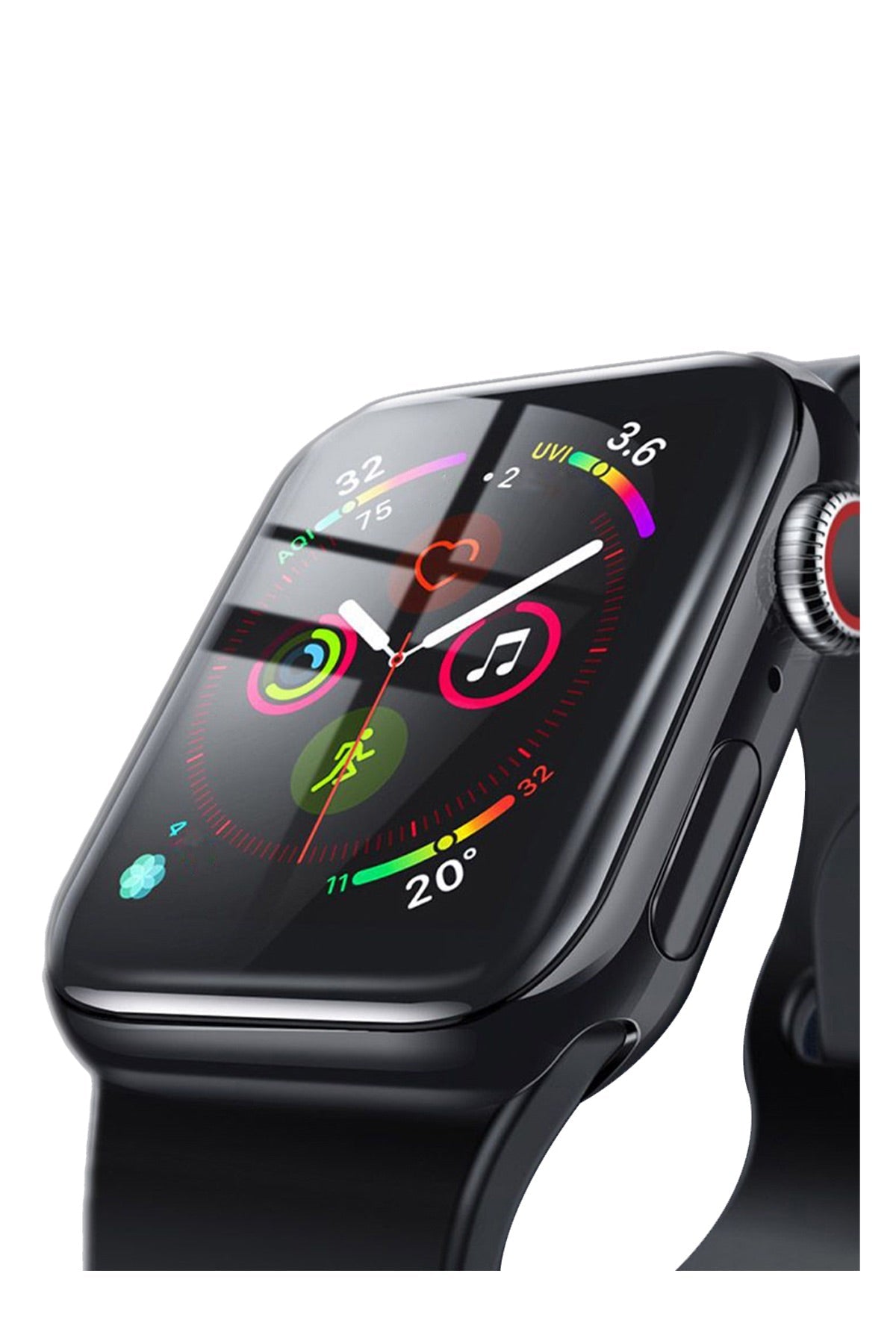 Wiwu Apple Watch Uyumlu Kavisli 3D Ekran Koruyucu Full Yapışkanlı 2'li Set