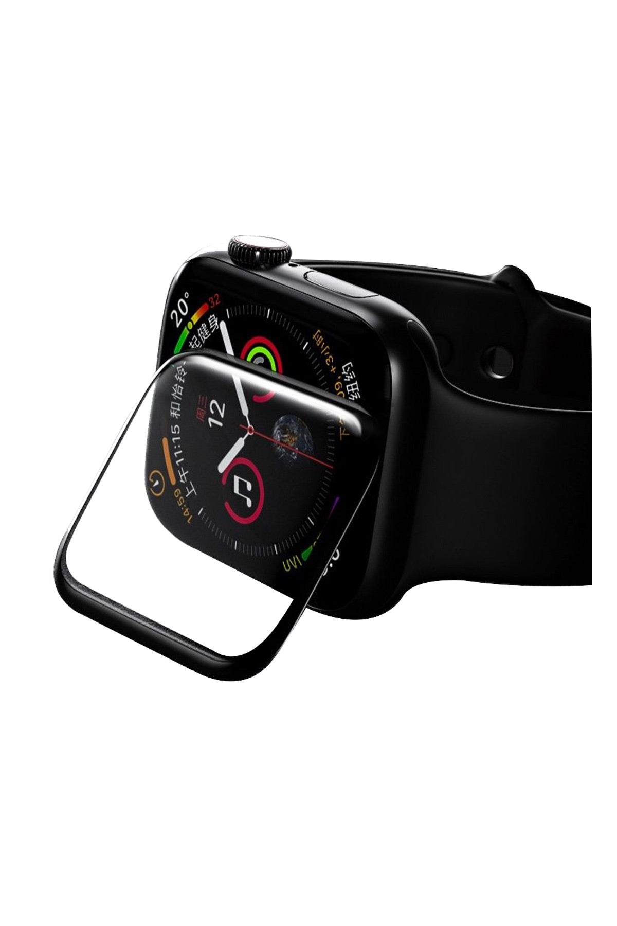 Wiwu Apple Watch Uyumlu Kavisli 3D Ekran Koruyucu Full Yapışkanlı 2'li Set