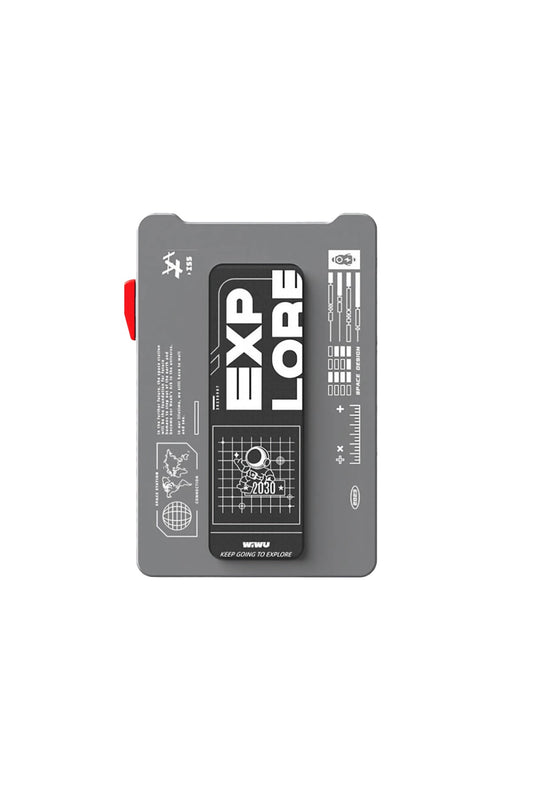 Wiwu MW-002 Pop-Up Buton 6 Hazneli Magsafe Standlı Kartlık Gri