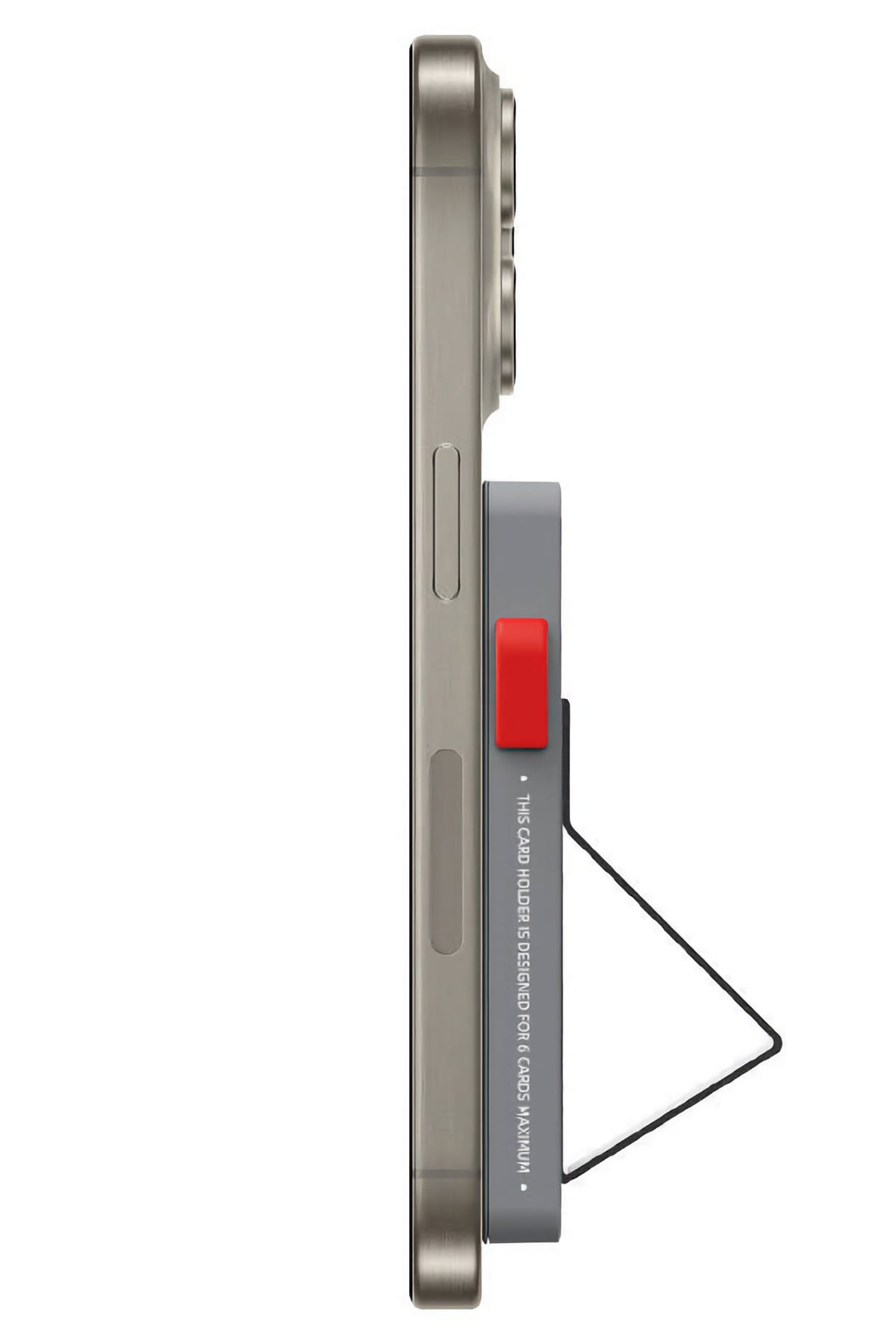 Wiwu MW-002 Pop-Up Buton 6 Hazneli Magsafe Standlı Kartlık Gri