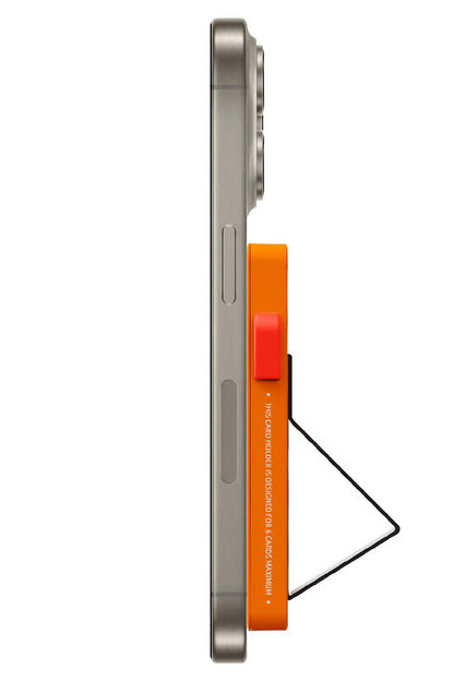Wiwu MW-002 Pop-Up Buton 6 Hazneli Magsafe Standlı Kartlık Turuncu