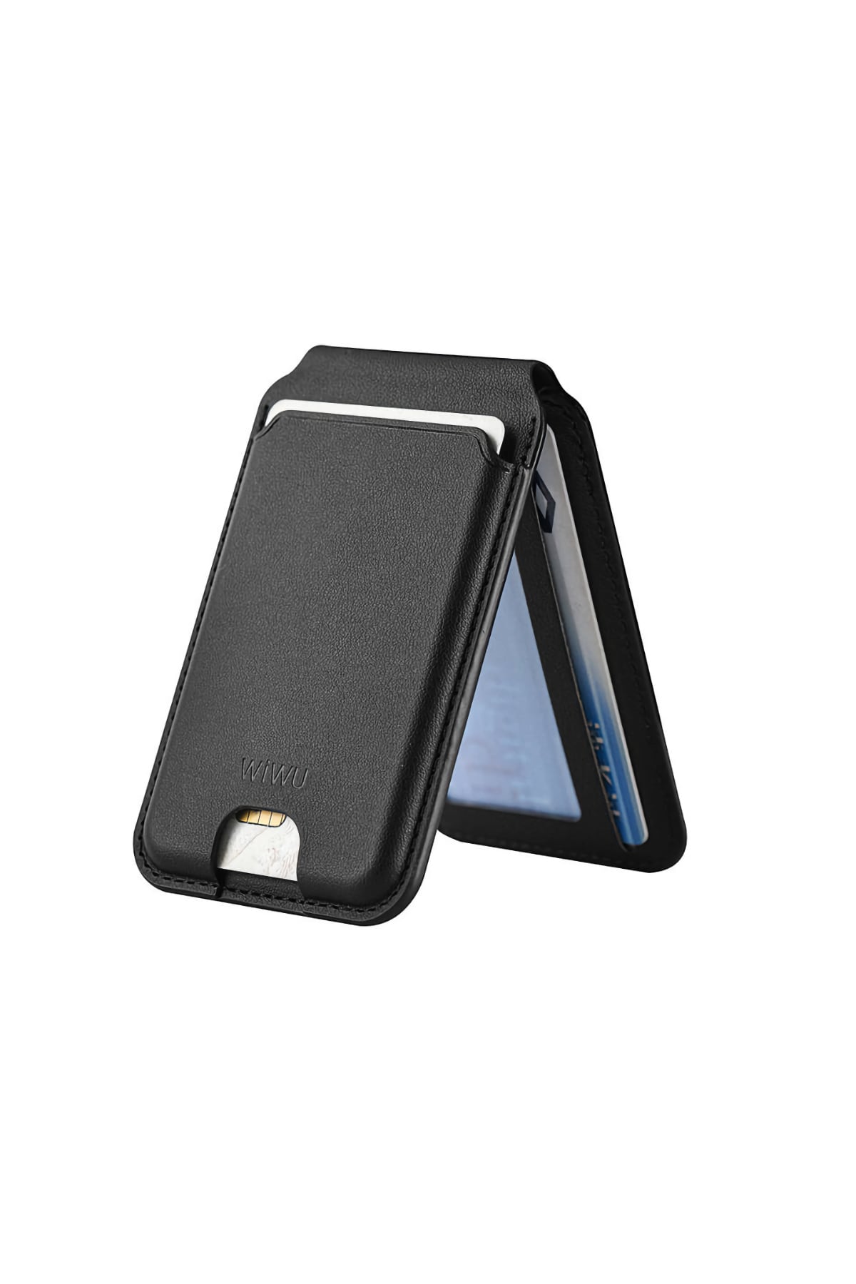 Wiwu MW-003 Magsafe Uyumlu Standlı Deri Kartlık