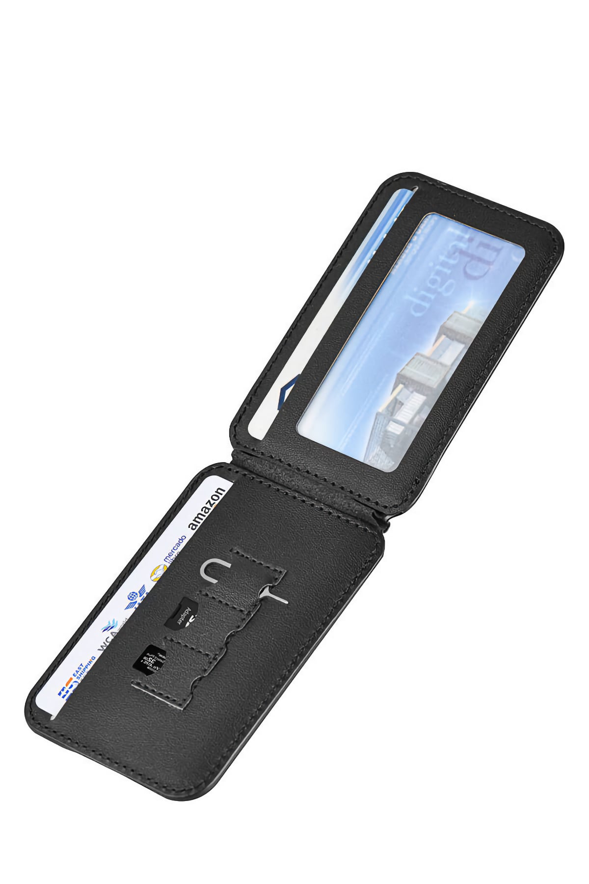 Wiwu MW-003 Magsafe Uyumlu Standlı Deri Kartlık