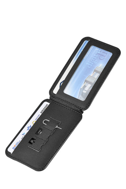 Wiwu MW-003 Magsafe Uyumlu Standlı Deri Kartlık