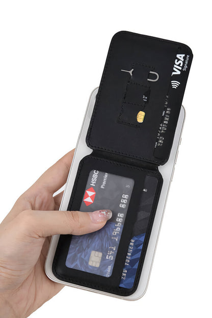 Wiwu MW-003 Magsafe Uyumlu Standlı Deri Kartlık