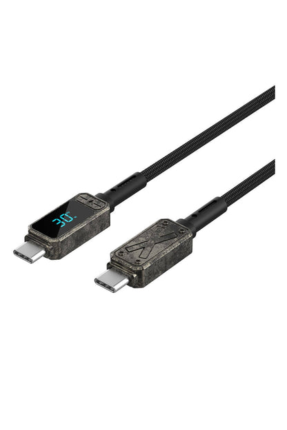 Wiwu Titan Serisi Type-C to Type-C PD 100W LED Şarj ve Data Kablosu 1.2M Siyah
