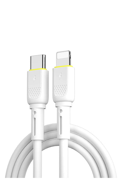 Wiwu Wi-C034 Type-C to Lightning iPhone PD Şarj Kablosu 30W 120cm Beyaz