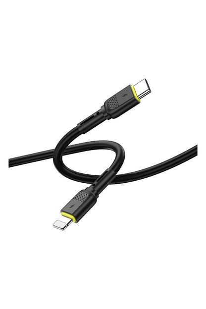 Wiwu Wi-C034 Type-C to Lightning iPhone PD Şarj Kablosu 30W 120cm Siyah