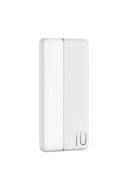Wiwu Wi-P032 Dual USB-A ve Type-C PD LED Göstergeli Powerbank 10000mAh Beyaz