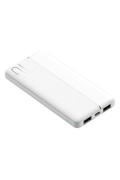 Wiwu Wi-P032 Dual USB-A ve Type-C PD LED Göstergeli Powerbank 10000mAh Beyaz