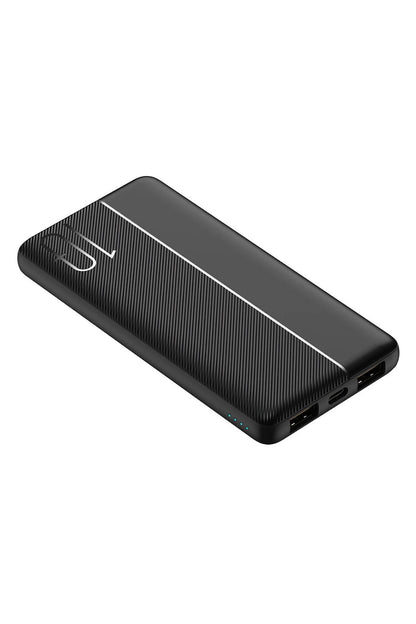 Wiwu Wi-P032 Dual USB-A ve Type-C PD LED Göstergeli Powerbank 10000mAh Siyah