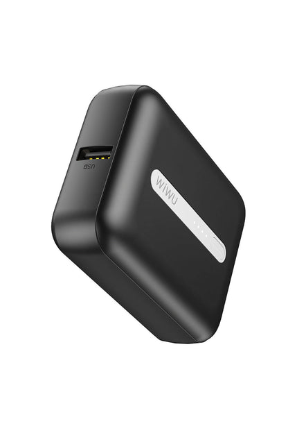 Wiwu Wi-P033 LED Göstergeli Taşınabilir Mini Powerbank 10000mAh Siyah