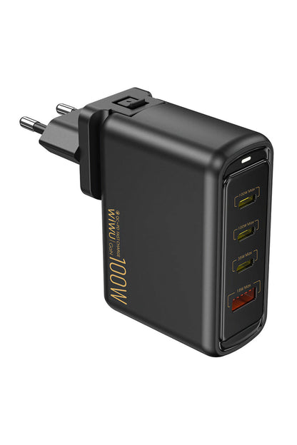 Wiwu Wi-U022W Warrior GaN 100W QC+PD Universal Hızlı Şarj Başlığı