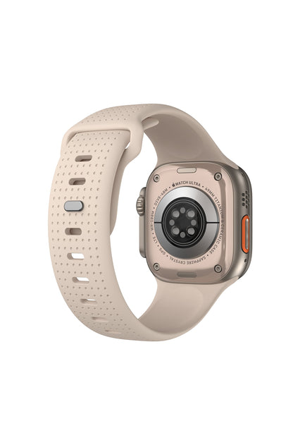 Wiwu Wi-WB0201 Comf Secur Apple Watch / Ultra Uyumlu Silikon Kordon Krem