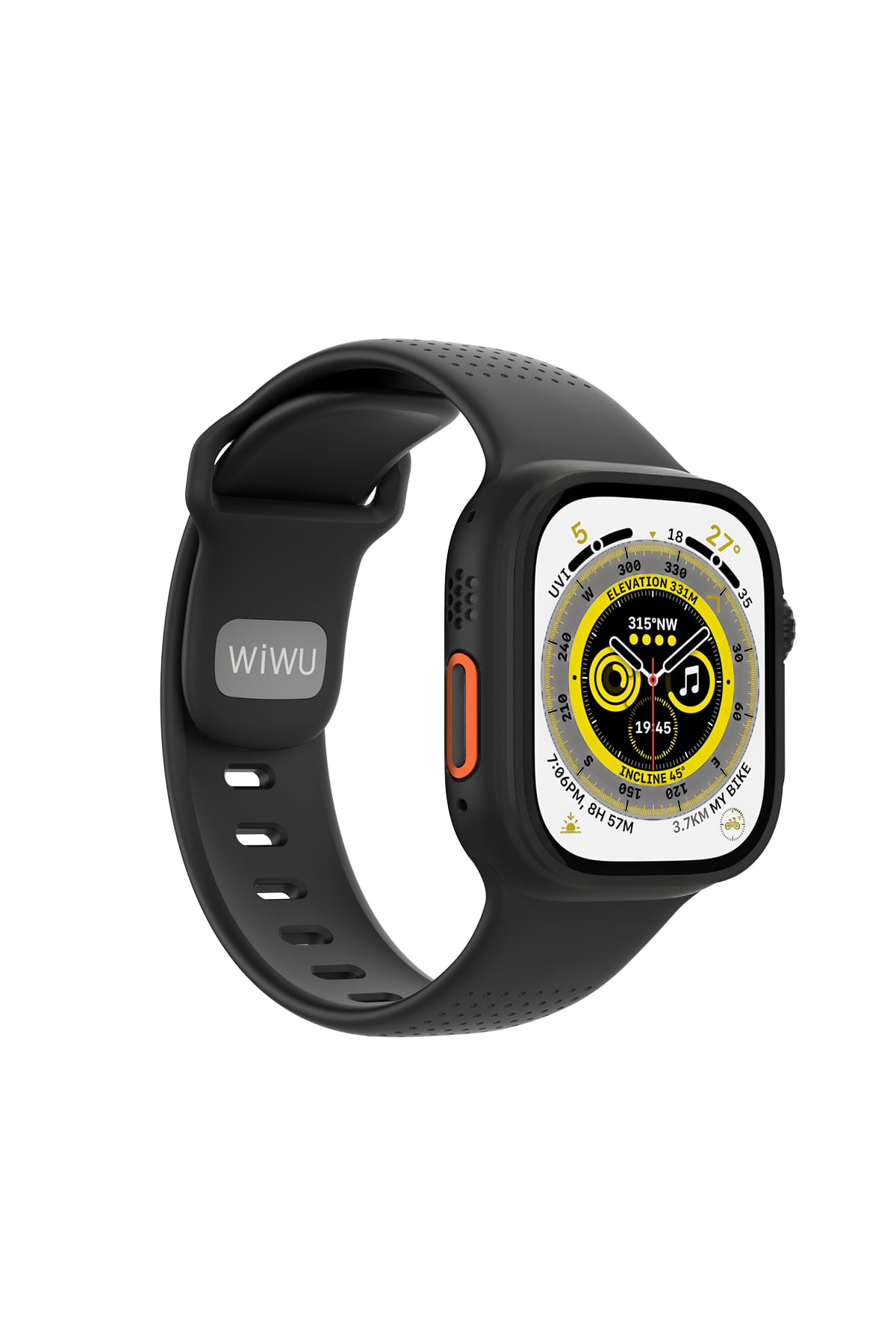 Wiwu Wi-WB0201 Comf Secur Apple Watch / Ultra Uyumlu Silikon Kordon Siyah