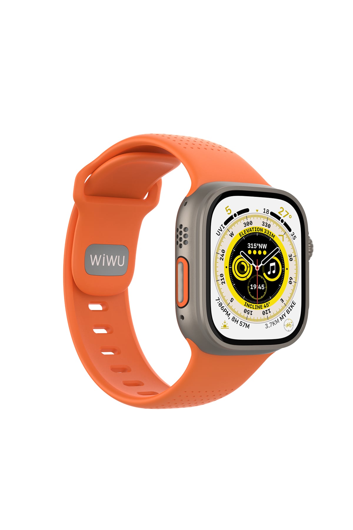 Wiwu Wi-WB0201 Comf Secur Apple Watch / Ultra Uyumlu Silikon Kordon Turuncu