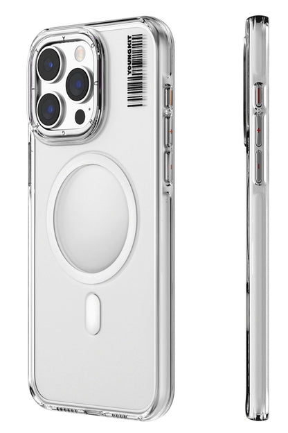 Youngkit Crystal Shield iPhone 14 Pro uyumlu Magsafe Şeffaf Kılıf