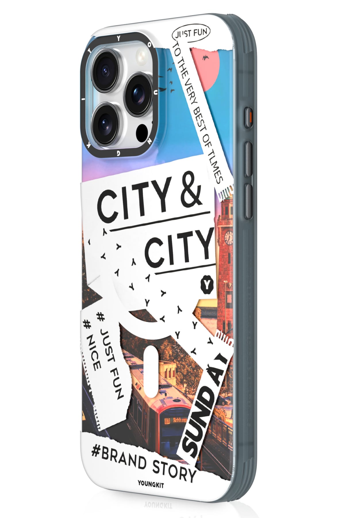 Youngkit A-City iPhone 16 Pro Max Magsafe Uyumlu Kılıf Beyaz