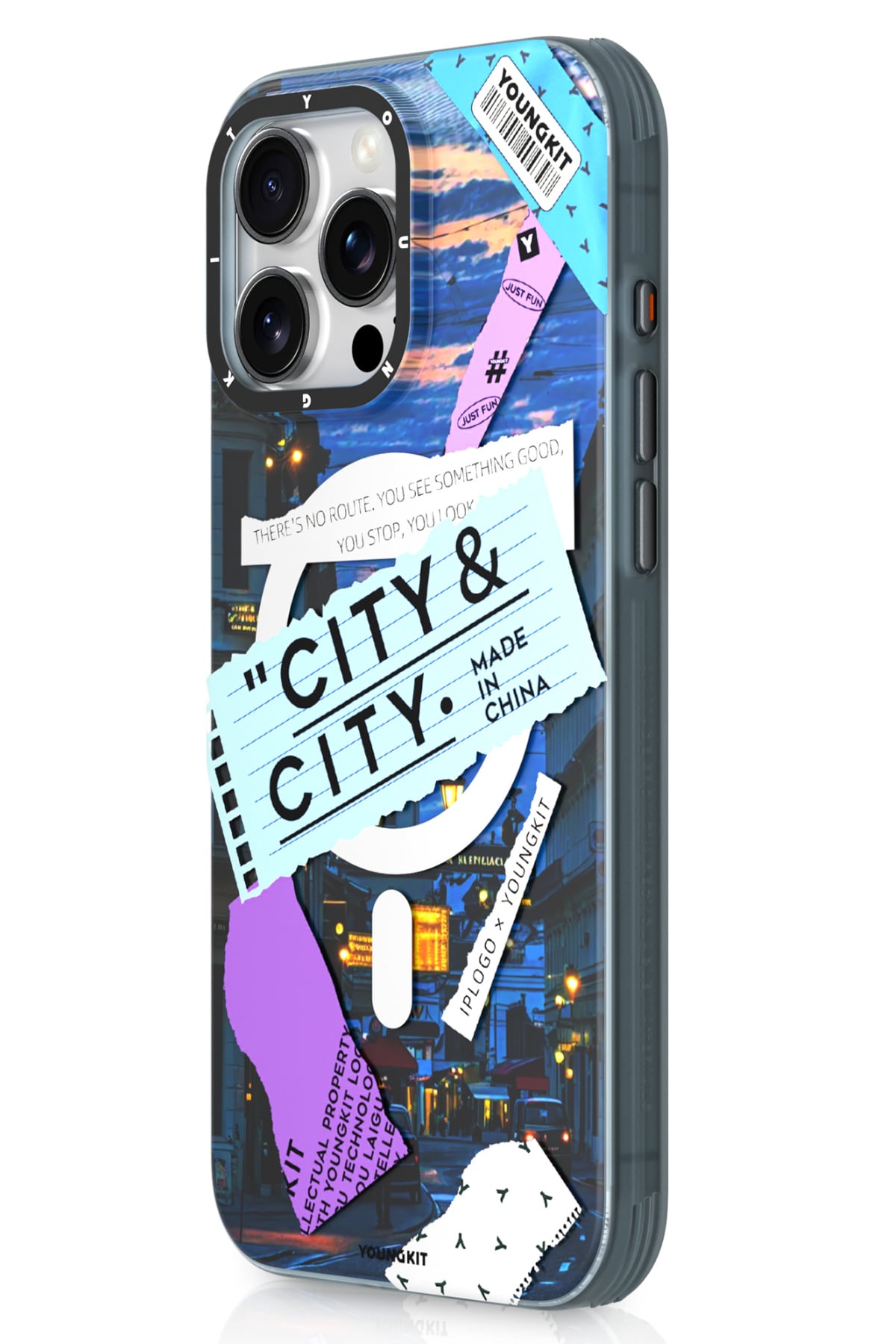 Youngkit A-City iPhone 16 Pro Max Magsafe Uyumlu Kılıf Mavi