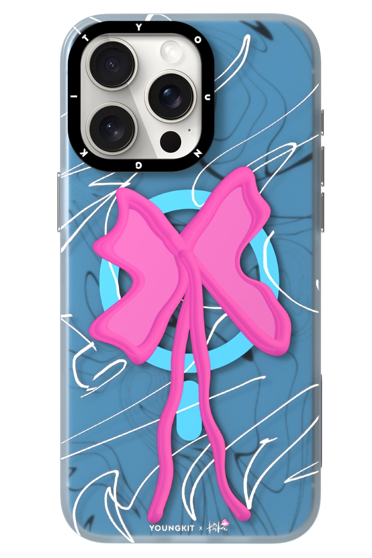 Youngkit Anti-Trend iPhone 14 Pro Max Magsafe uyumlu Kılıf Mavi