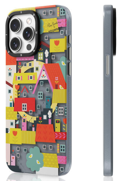 Youngkit Colorful Life iPhone 14 Pro Magsafe uyumlu Kılıf Sarı