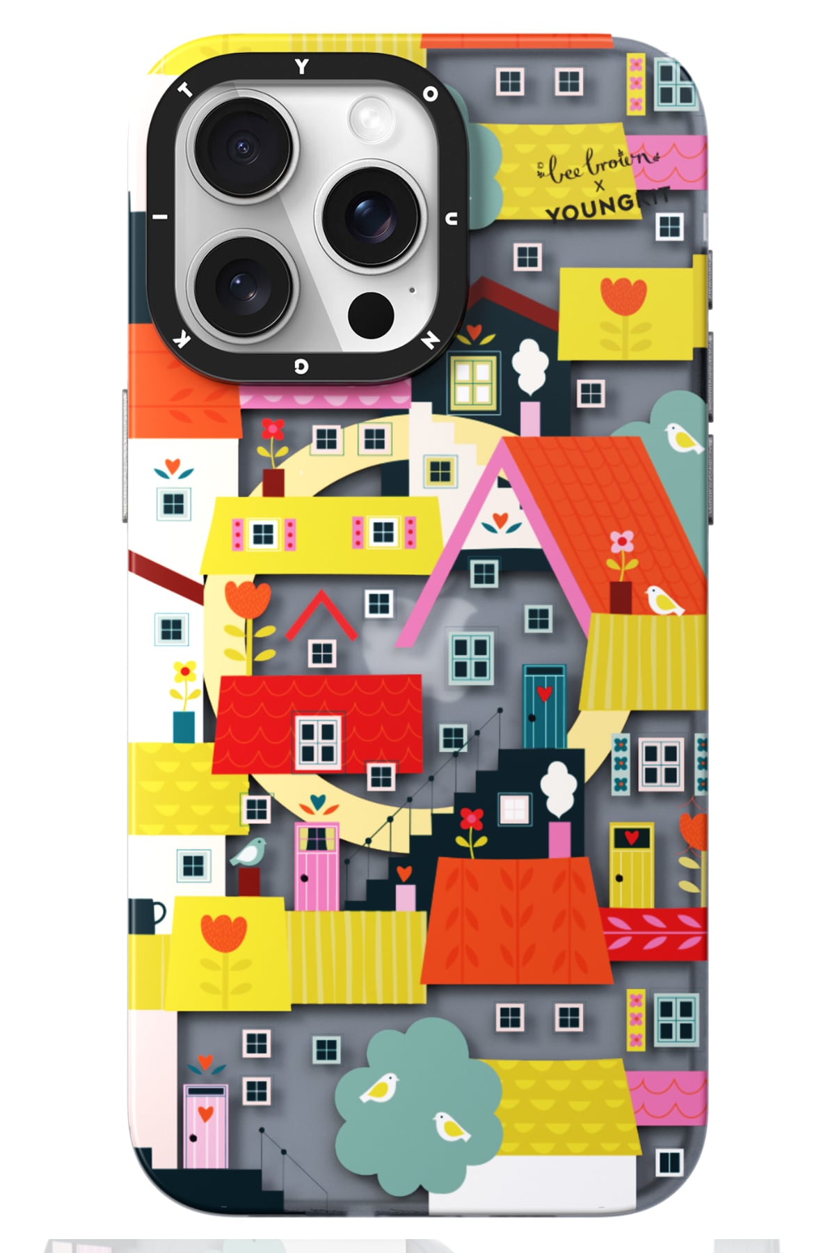 Youngkit Colorful Life iPhone 14 Pro Max Magsafe uyumlu Kılıf Sarı