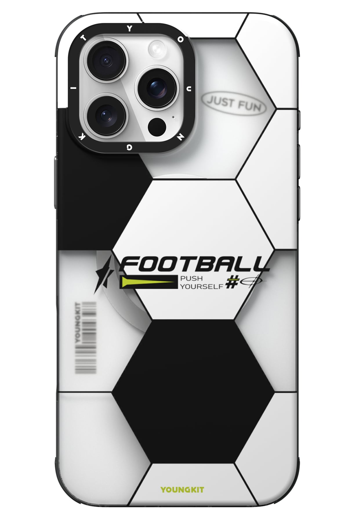 Youngkit Dynamic Spor iPhone 16 Pro Magsafe Uyumlu Beyaz Kılıf