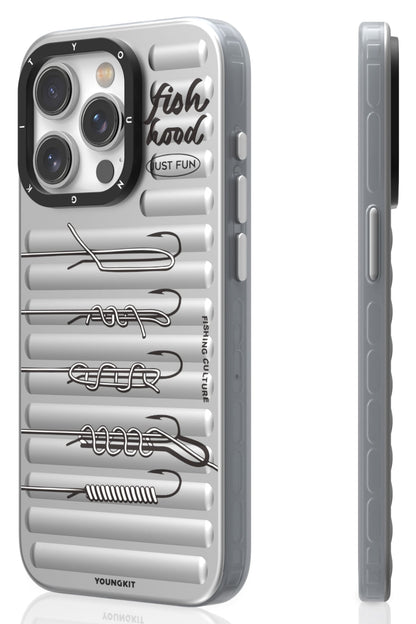 Youngkit Fishing iPhone 14 Pro Magsafe Uyumlu Kılıf Gri