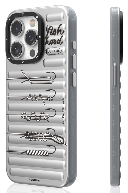 Youngkit Fishing iPhone 14 Pro Max Magsafe Uyumlu Kılıf Gri