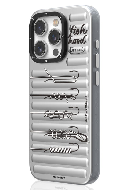 Youngkit Fishing iPhone 15 Pro Magsafe Uyumlu Kılıf Gri